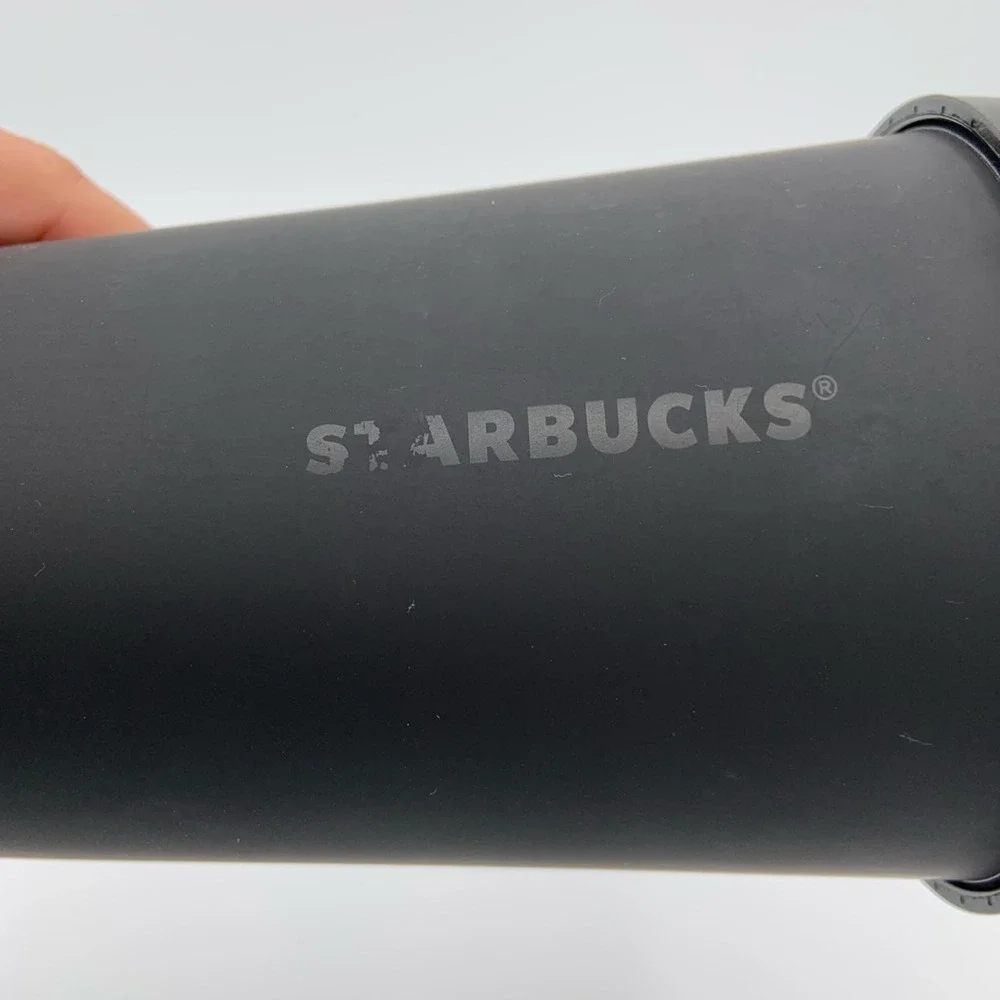 Starbucks 2015 Soft Touch Matte Black Venti Tumbler Cold Cup Acrylic Collectible